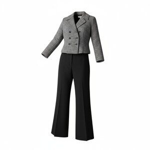 NWT Calvin Klein 2-Piece Suit Set 12P Blk/Wht